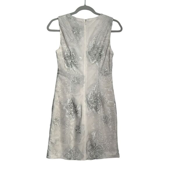 Banana Republic Ivory Sequin Floral Shift Dress Size 0 NWT Elegant Occasion - Picture 2 of 10